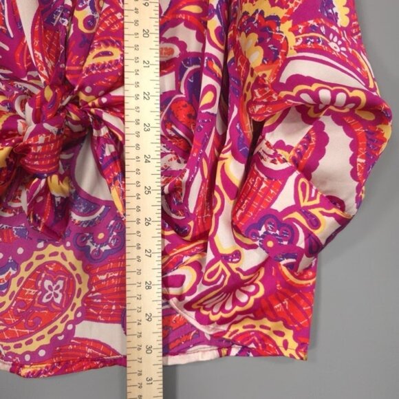 HAVER LONDON Paisley‎ Floral Button Down Size XL/TG Shirt LS 2 Ways Untied Tied - Picture 6 of 10
